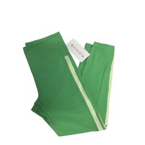 Athleta Elation Colorblock 7/8 Tight Leggings Green Size M Nylon/Spandex Womens